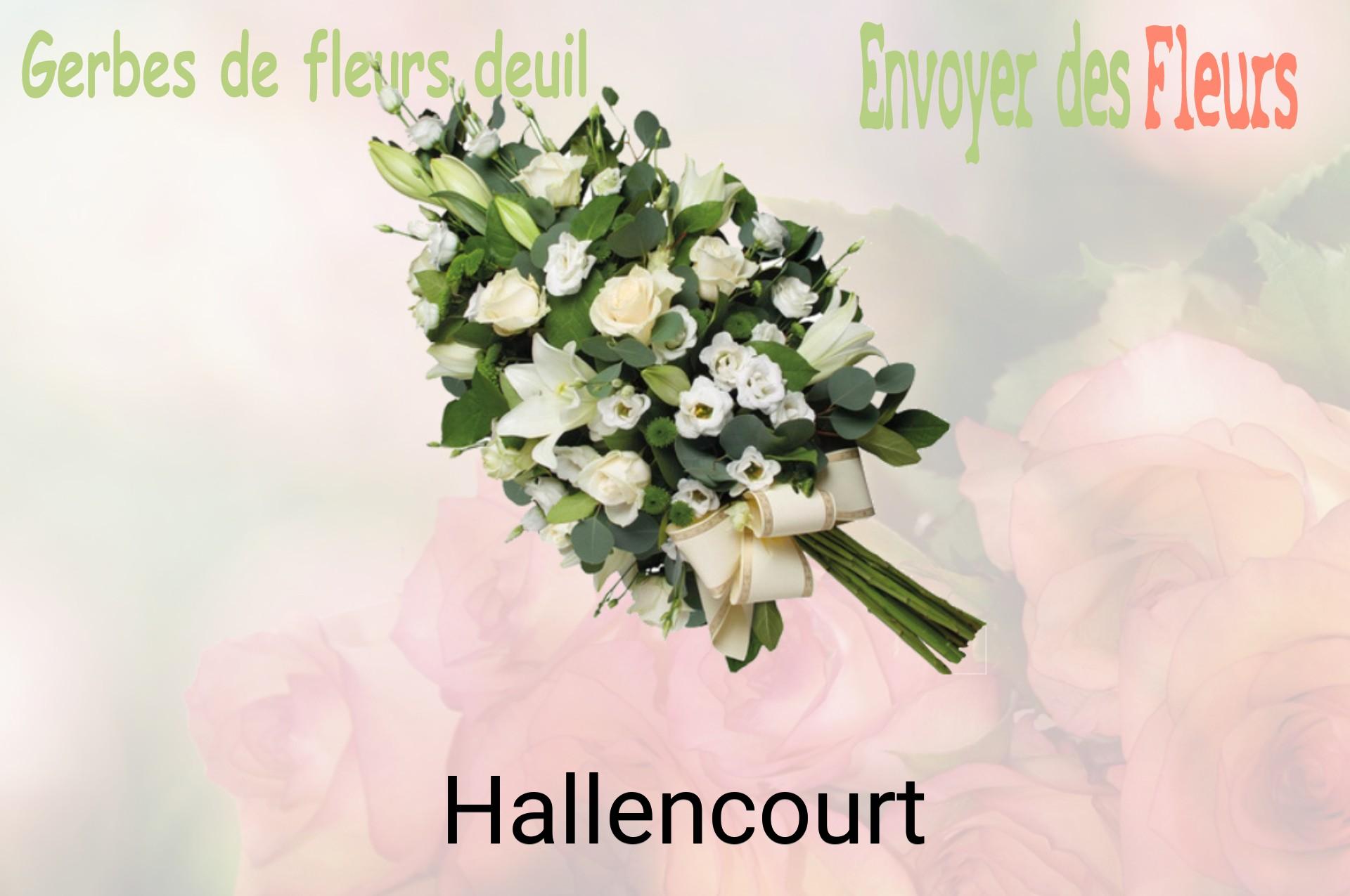 Gerbe de fleurs de deuil livrée à Hallencourt